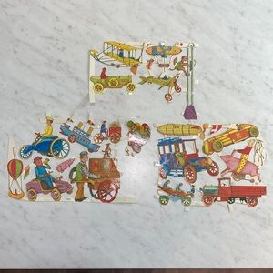 Vintage MLP Transportation/Circus Scraps Die Cuts #1606